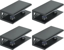 Alise Glass Shelf Bracket Adjustable Shower Fit 10-12mm Thick Glass, Black 