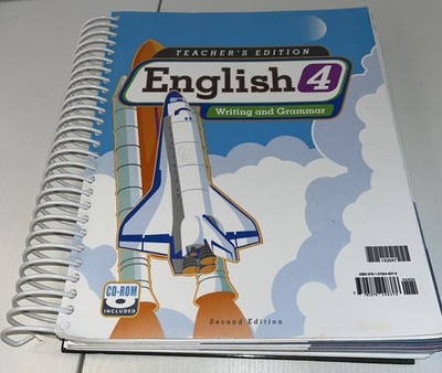 BJU Press English 4 Teachers 2nd Edition Spiral Bound Book CD Not Included READ