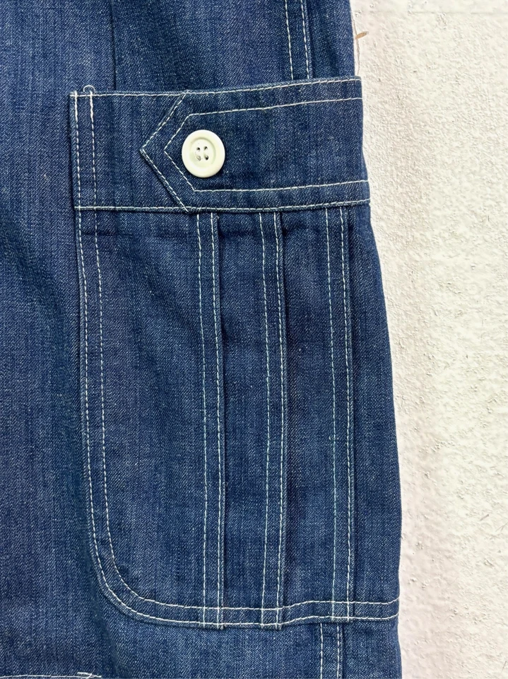 De Colección Años 70 LEE Denim 38L Blazer Chaqueta Deporte Traje Abrigo Hecho en EE. UU. Algodón Retro Disco Foto 3 de 4