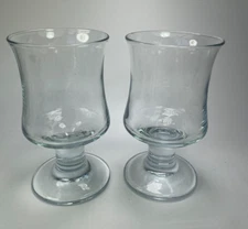 Holmegaard  Claret Wine Glass Danish Ships Ice Blue Vintage Denmark Sed of 2 B39