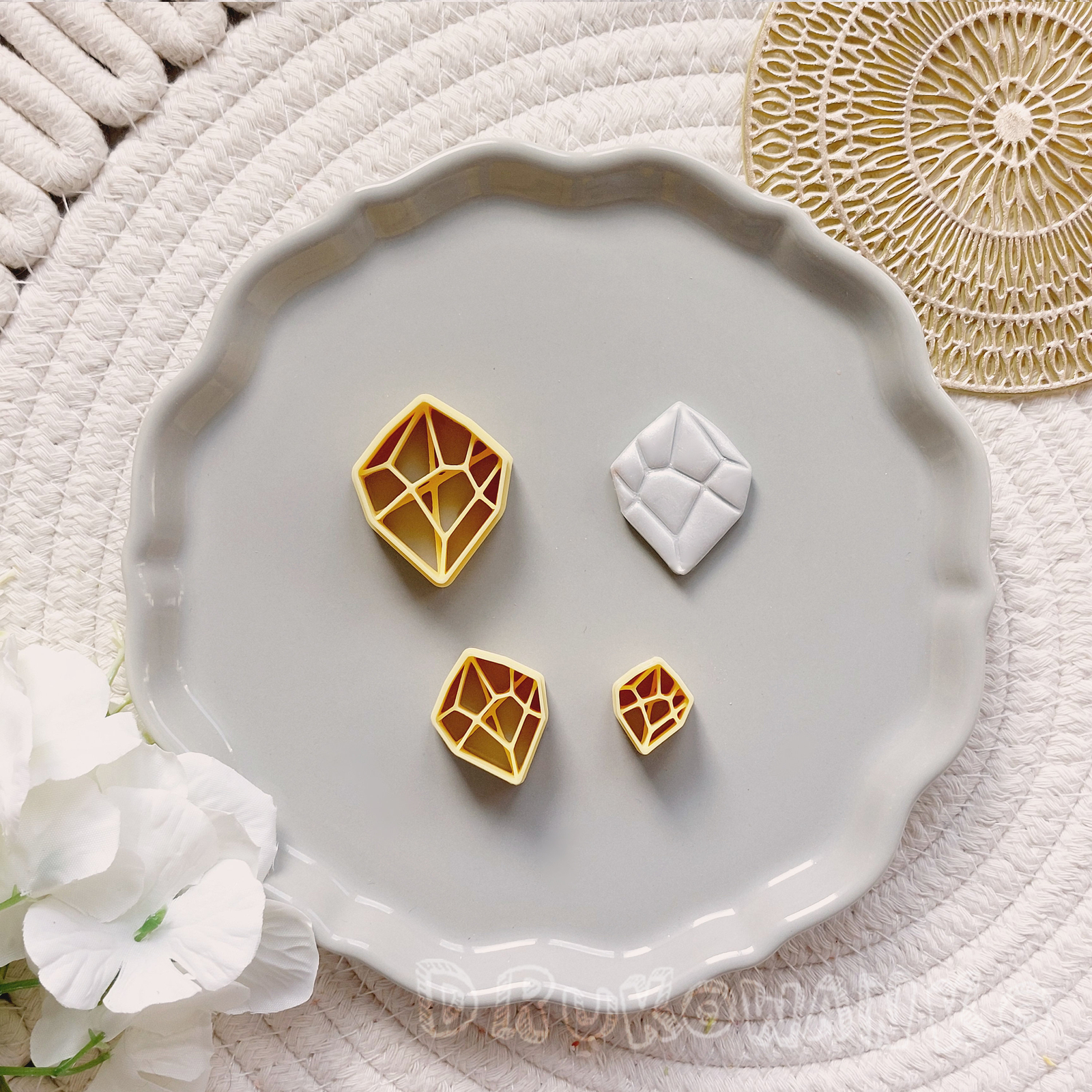 Magic Crystal Diamond Fantasy Witch Polymer Clay Earring Cutter
