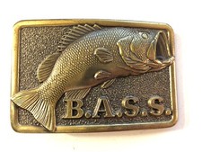 BASS ANGLERS SPORTSMAN SOCIETY BELT BUCKLE MEMBER Rare