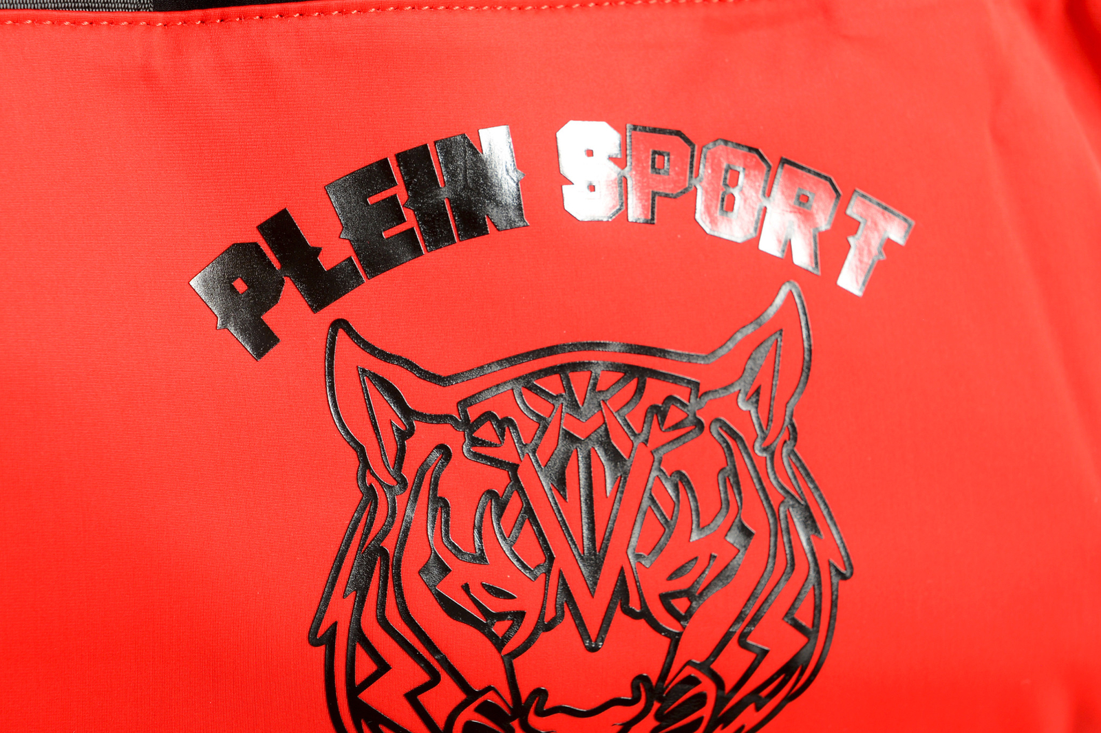 Plein Sport Men's Red Logo Print Large Travel Gym Duffle Backpack Bag