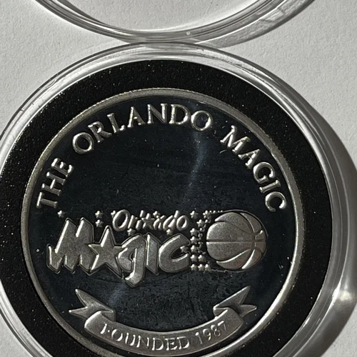 #0034 Orlando Magic NBA Basketball Proof Coin 1 Troy Oz .999 Fine Silver Round