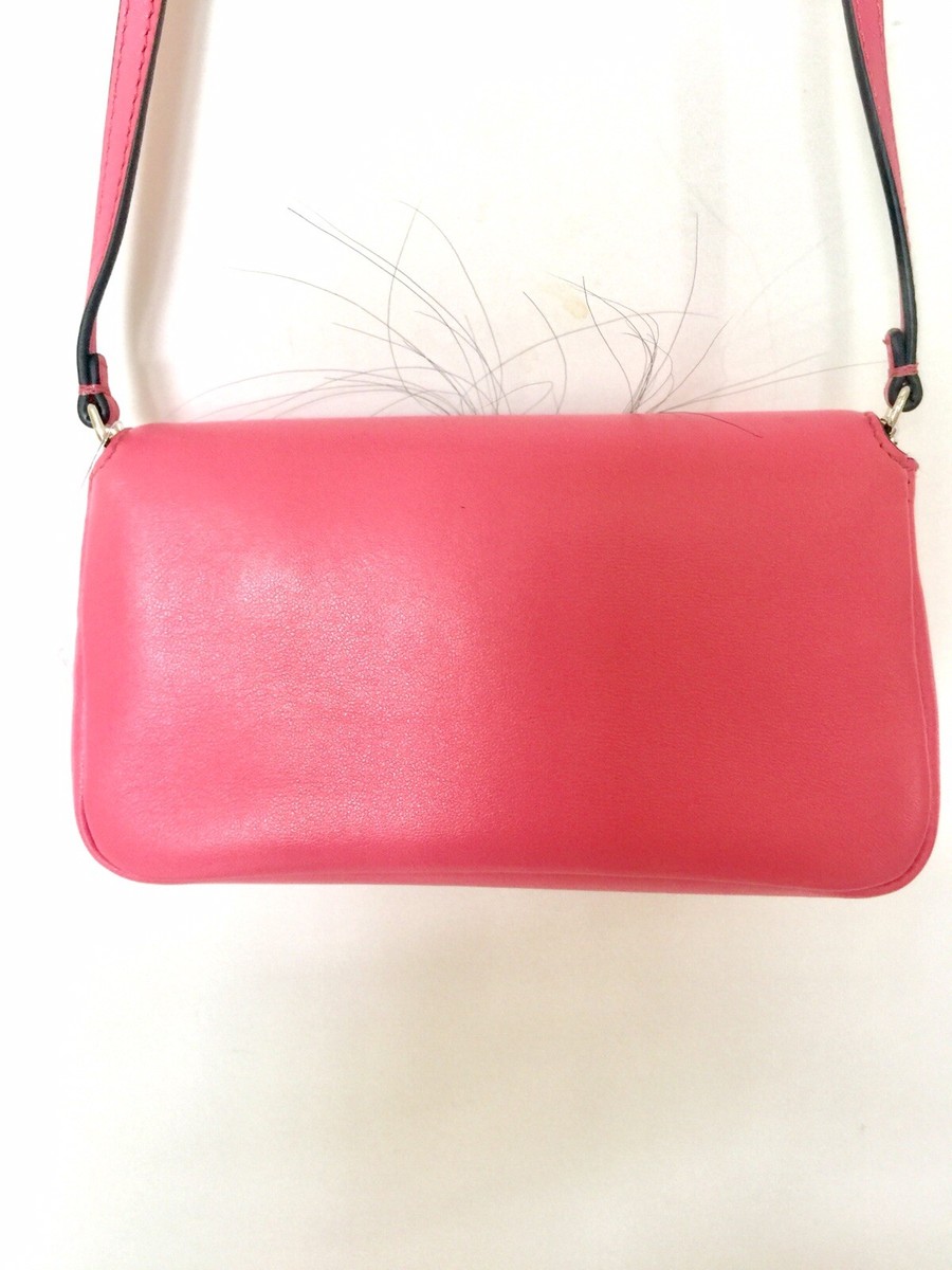 NWOT FENDI Bag Bug Micro Baguette Monster Leather Crossbody Pink