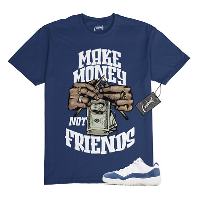 11 Diffused Blue Midnight Navy Football Grey White T Shirt to Match MM Jordan