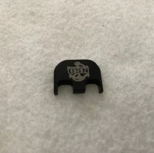 USN NAVY Glock Gen 1-5 Billet Backplate Slide Plate 17 19 21 23 26 LASER ENGRAVE