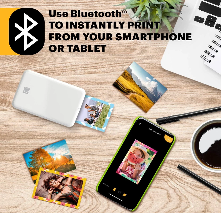 KODAK Step Instant Photo Printer - Portable Bluetooth Printer for 2x3” Photos