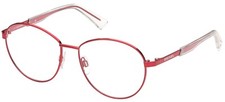 Diesel DL5389 066 montatura per occhiali da vista rotonda metallo rosso 53-15-140 RX DL 5389