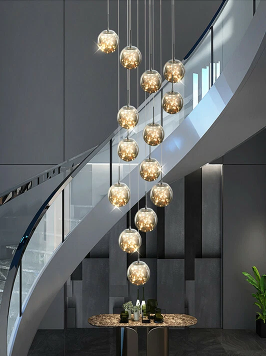 Modern glass Chandelier Designer Simple Pendant Lamp Hanging Ceiling Light New