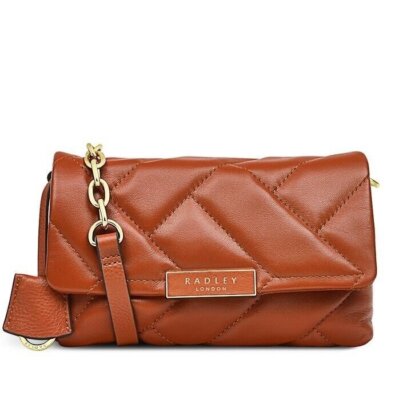 Radley MILL BAY XL Quilted Small Flapover Umhängetasche H6367213 Ginger Biscuit