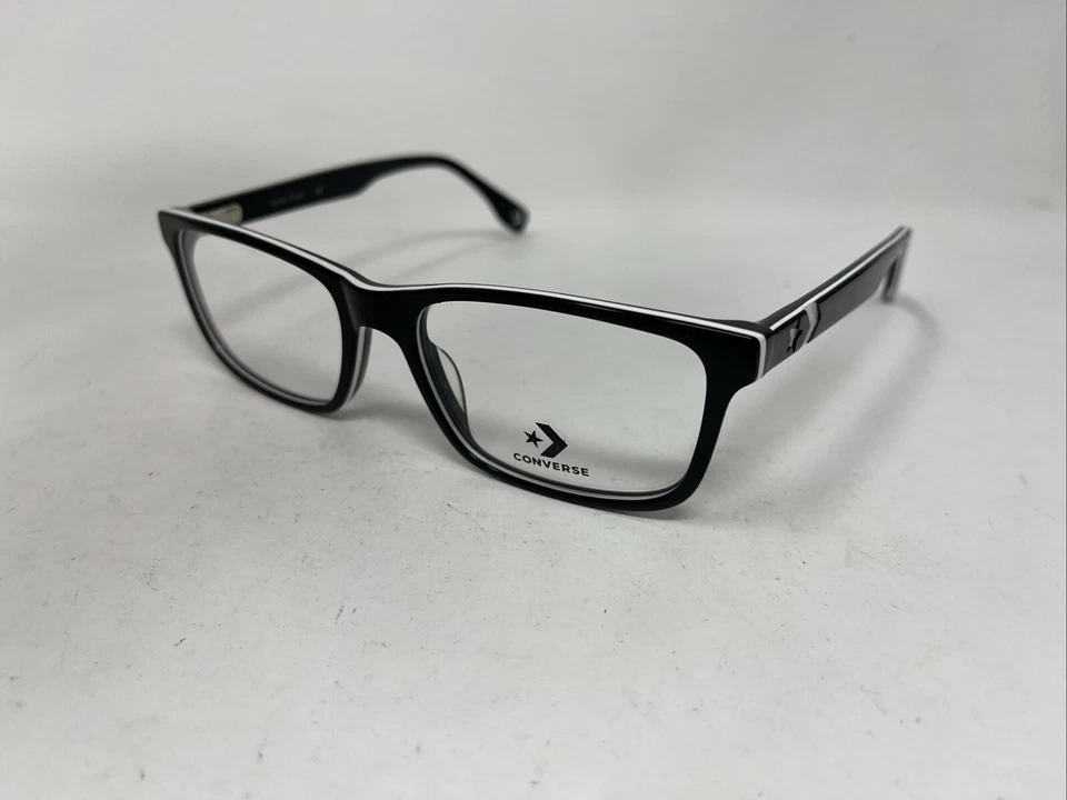 CONVERSE EYEWEAR Q320 BLACK WHITE 55-17-145 FLEX HINGE EYEGLASSES DP34 - Image 3 of 4