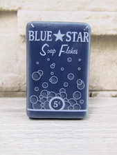 New Single Ceramic Blue Star Soap Flakes Knob Retro Laundry Bath Room Cabinet