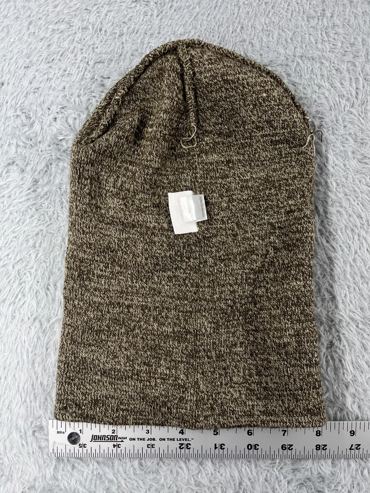 Levi's Beanie Toque взрослых один размер бежевый серый вязаный 100% акрил коньков на открытом воздухе - Изображение 4 из 4