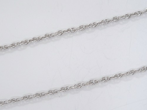 FANCY 2mm ITALIAN SOLID 14K WHITE GOLD 