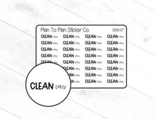 2500-27~~Clean Car Script Planner Stickers.