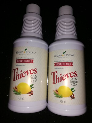   ZWEI Flaschen Young Living Ätherisches Öl Diebe Haushaltsreiniger 426ml 