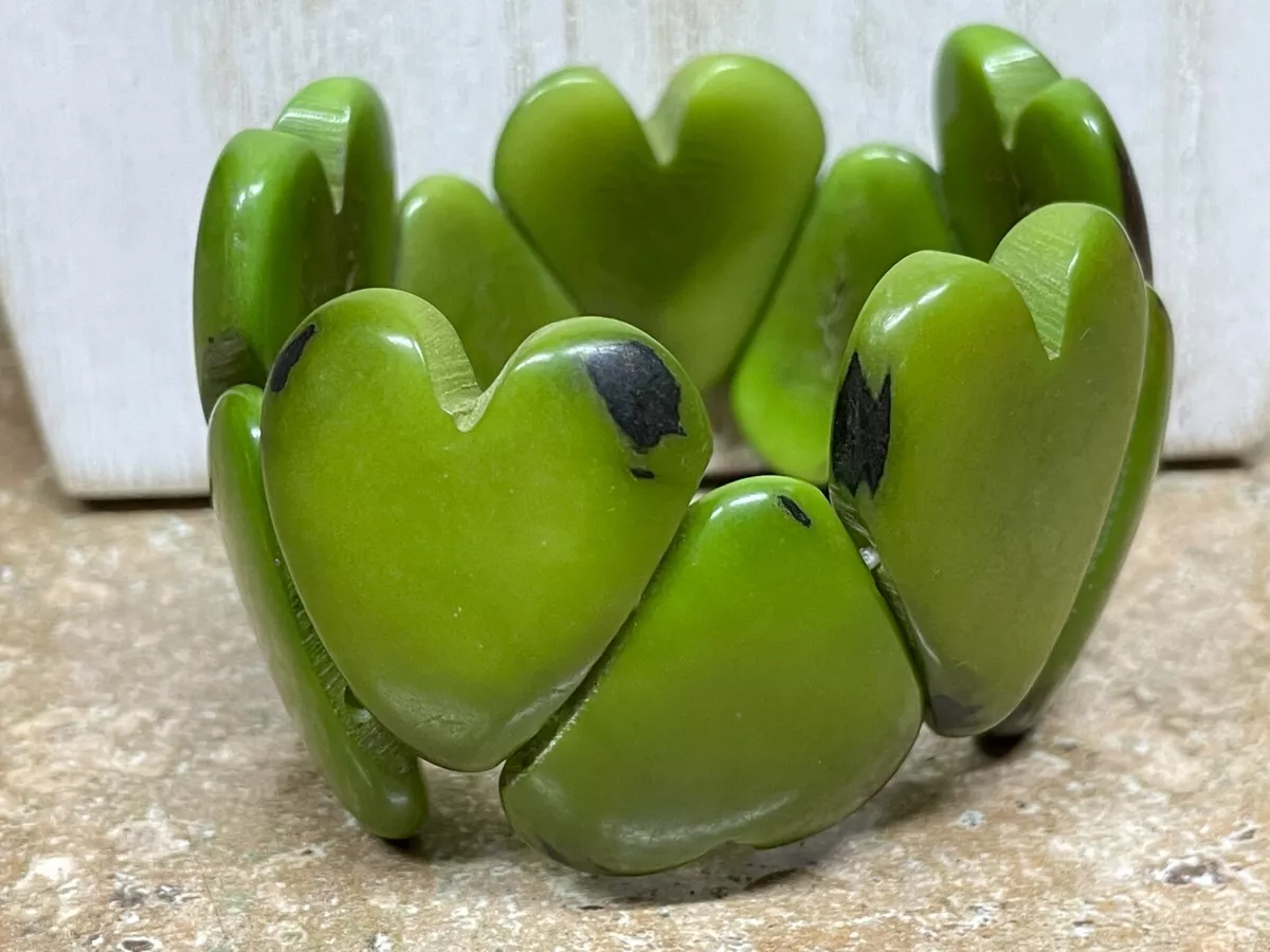 Tagua Heart Bracelet, Tagua Nut Bracelet