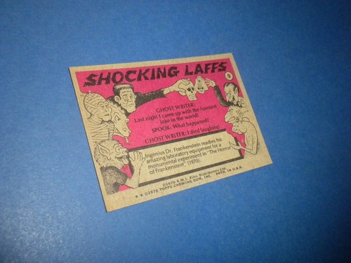 SHOCKING LAFFS card #9 Topps 1970/1975 U.S.A. SHOCK THEATER - Picture 5 of 6