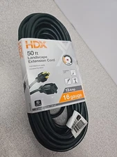 HDX 50 ft 16/3 Landscape Extension Cord 809543 1625 Max Watts Insulated For 300V