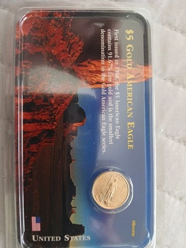 American Gold Eagle Coin Random Year (BU) $5 Gold Coin