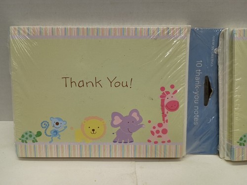 20 hallmark gift thank you notes note cards & ENVELOPES light Green 5x4 - Picture 2 of 4