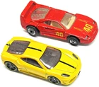 Hot Wheels Ferrari Sportscars Lot of 2 Yellow 430 Scuderia, Vintage Red F40 Car