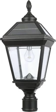 Gama Sonic Imperial V2 Solar Post Light 3" Fitter Black 2700K #R039