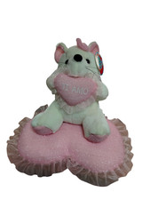 Peluche a forma di topolino c cuore rosa, idea regalo.Alto 29cm.