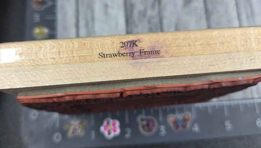 Penny Black Strawberry Frame 207K 1999 резиновый штамп дерево #A19 - Изображение 3 из 4