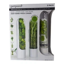 NEW - Prepara Herb Savor Pod 2.0 3 pk New In Box Keeps Herbs Fresh 3X Longer