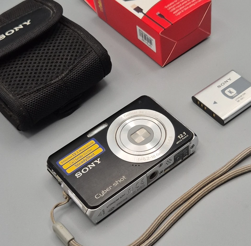 Sony Cyber-Shot DSC-W190 12.1MP Digital Camera Compact Black, Charger, READ - Photo 3/4