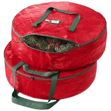 Heavy Duty Wreath Storage Bag 30 Inch, 2-Pack - Christmas Wreath Storage Cont...