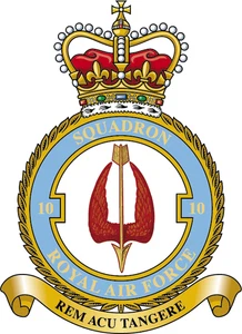 No. 10 Squadron RAF badge patch Self Adhesive Vinyl Sticker