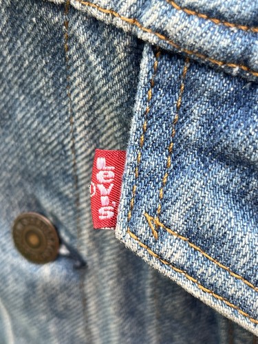 Vintage 80s Levi’s Type3 Denim Trucker Jacket Size XL Made In USA 57508-0214 Red Tag - Bild 7 von 14