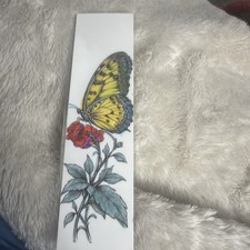 Butterfly - ONE OF A KIND. HAND COLORED BOOK MARK. BEAUTIFUL  Laminated