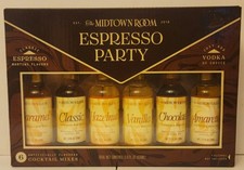 The Midtown Room Espresso Party Cocktail Mixer Set 6-Pack Gift Box NO Alcohol