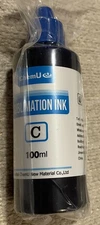 Printers Jack 100ML Sublimation Ink for EcoTank Printers Cyan NEW & SEALED