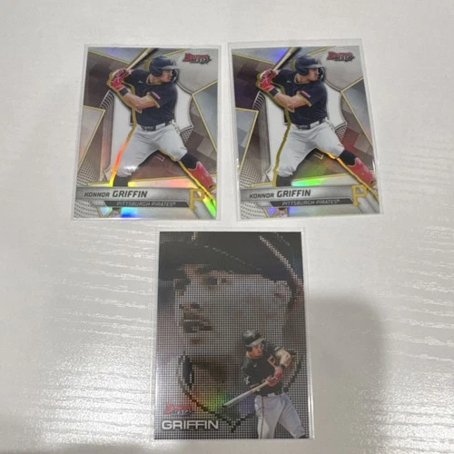 Topps Konnor Griffin Pirates 2025   Portraits 3 Card Lot Refractor Bowman’s Best
