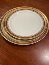 Set of 3 Vintage L. Bernardaud & Co. Limoges France Plates-Dinner,Salad& Dessert