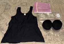 Amoena #2155 Michelle Post-Surgical Tank Top W Drain Management  Sz Medium Black