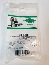 NTE88 T-NPN, Si, HIGH POWER AUDIO, DISK HEAD POSITIONER FOR LINEAR APPLICATIONS