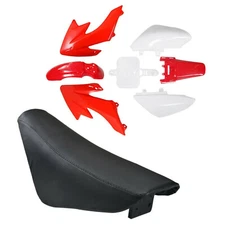 RED Plastics Body Kit Fender Faring for CRF XR50 CRF50 SSR SDG +BLACK Seat