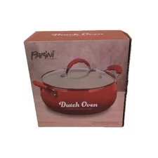 NEW Parini Dutch Oven 5.5 Quart Non-Stick Aluminum Enamel Ceramic Stock Pot