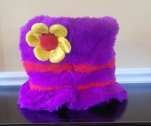Rare GANZ Oversized Fuzzy Purple Hat w 