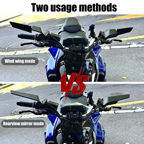 Wind Swivel Wing RearView Side Mirror For Yamaha MT07 MT09 MT10 MT-10SP MT-25 AU - Picture 3 of 17