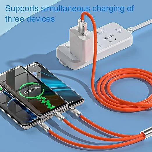 3 in 1 Fast USB Charging Cable Universal Multi Function Cell Phone Charger Cord - Image 4 of 4