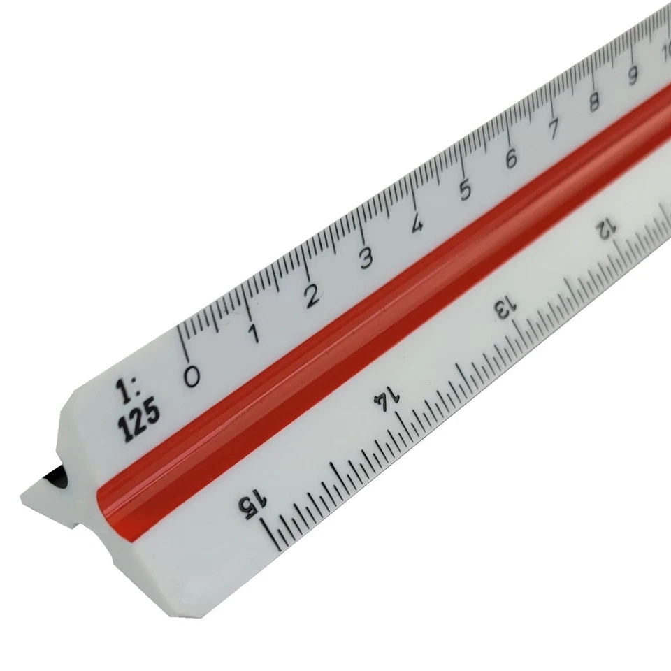 MÖBIUS + RUPPERT Dreikantmaßstab M+R Architekt 1 weißer Kunststoff 30 cm