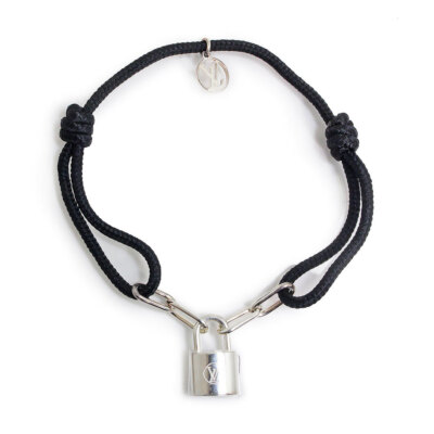 LOUIS VUITTON Bracelet Silver Lockit Virgil Abloh Titanium