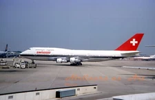 Swissair Boeing 747-357 HB-IGD at JFK in 1986 8"x12" Color Print JS